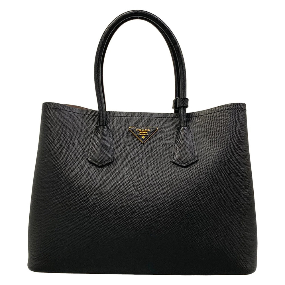 Prada Double Large Bag Black Saffiano #323172P12B